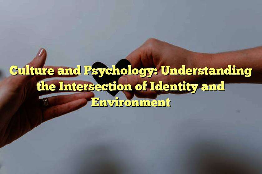 Culture and Psychology: Understanding the Intersection of Identity and Environment