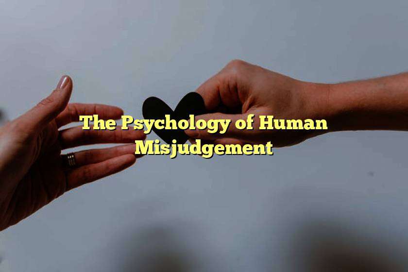 The Psychology of Human Misjudgement